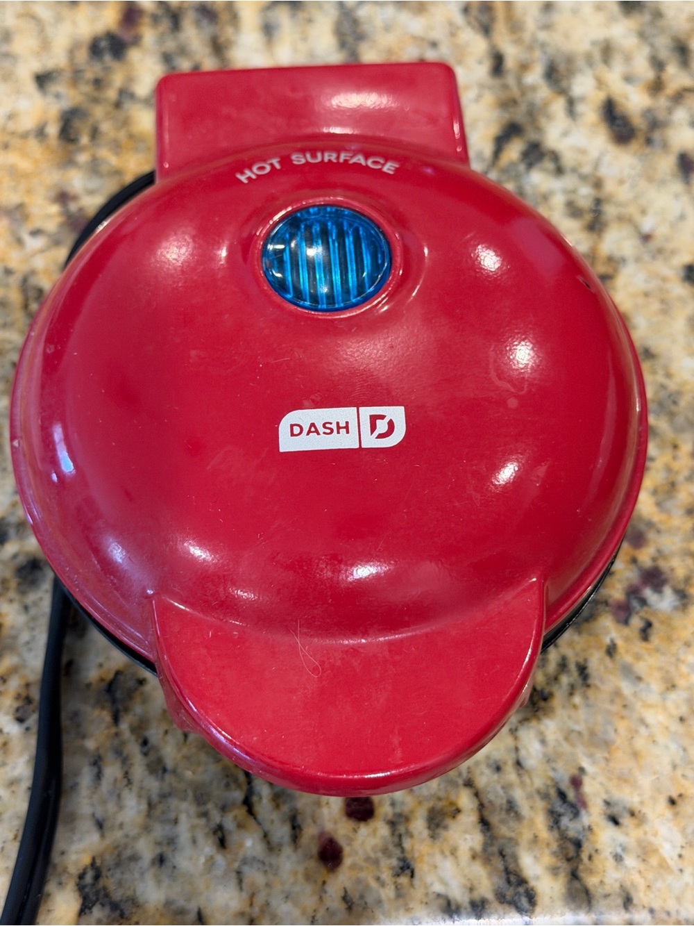 DASH Mini Waffle Maker Machine for Individuals, Paninis, 4 Inch, Red Heart